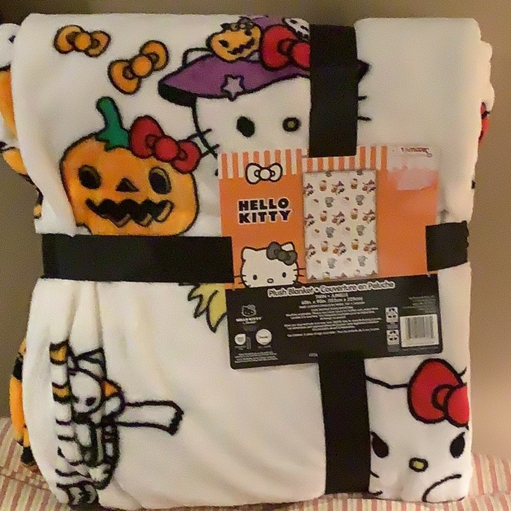 Hello Kitty Halloween Twin Size Plush Blanket